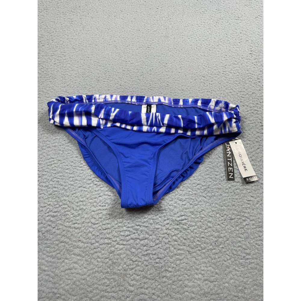 Jantzen Womens Bikini Bottom Blue Tie Dye Size 14 NWT